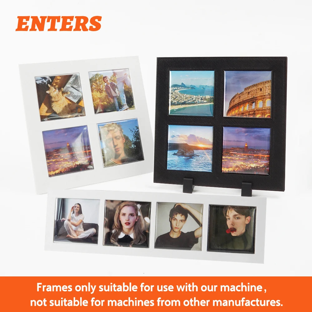 Wonderful Blank Photo Frames Magnetic Refrigerator Inserts Set Of 10