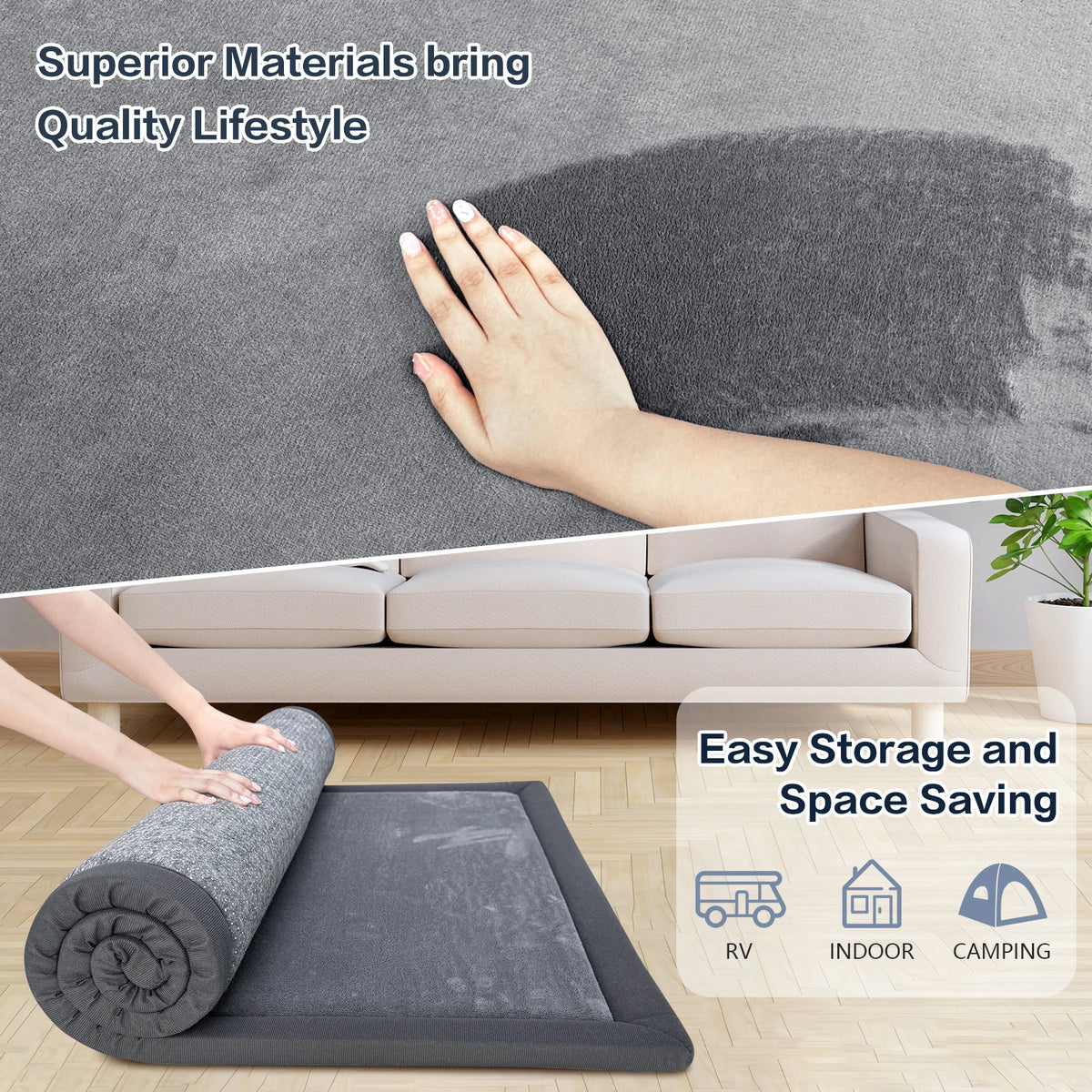 PaPaMat Memory Foam Playpen Mat With Non Slip Living Room