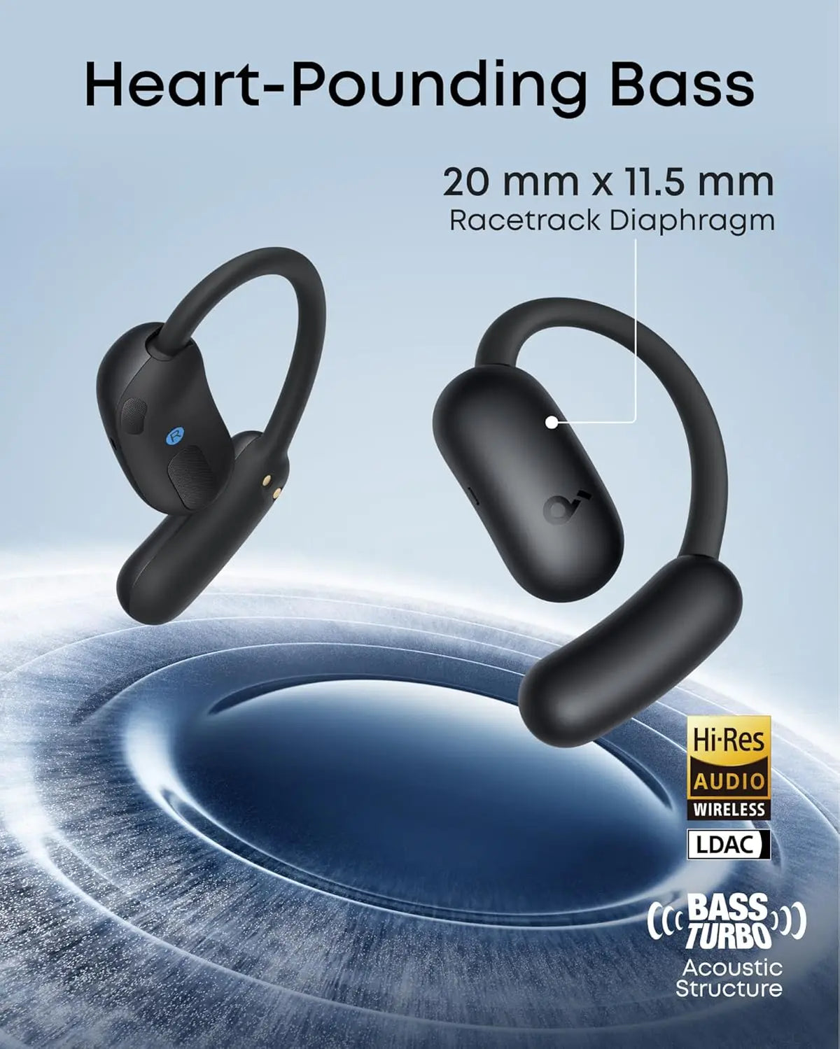 Soundcore AeroFit 2 Open Ear Wireless Earbuds Real Time Translation