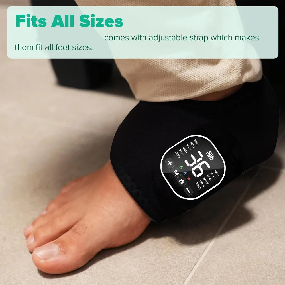 Rechargeable Heated Foot Massager With EMS Muscle Stimulator