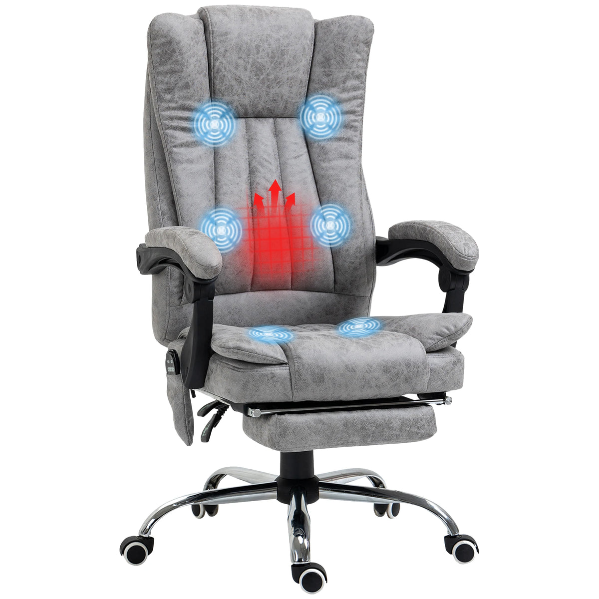 Massage Office Chair With Heat And Six Point Massage, Adjustable