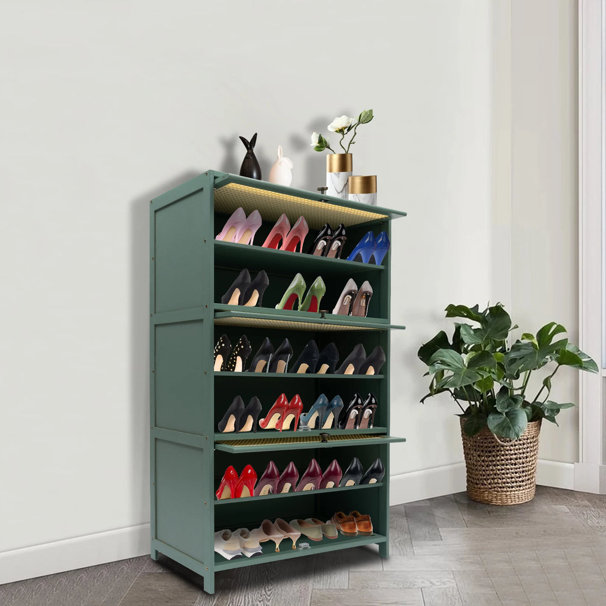 7 Tiers Shoe Organizer 106*70/80cm Shoe Rack Cabinet Shoe-shelf Shelves Freestanding Living Room Furniture For Shoe Organising