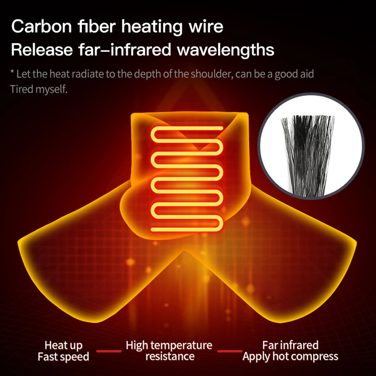 Electric Heating Shoulder Neck Wrap Fatigue Relief Relaxation Massager