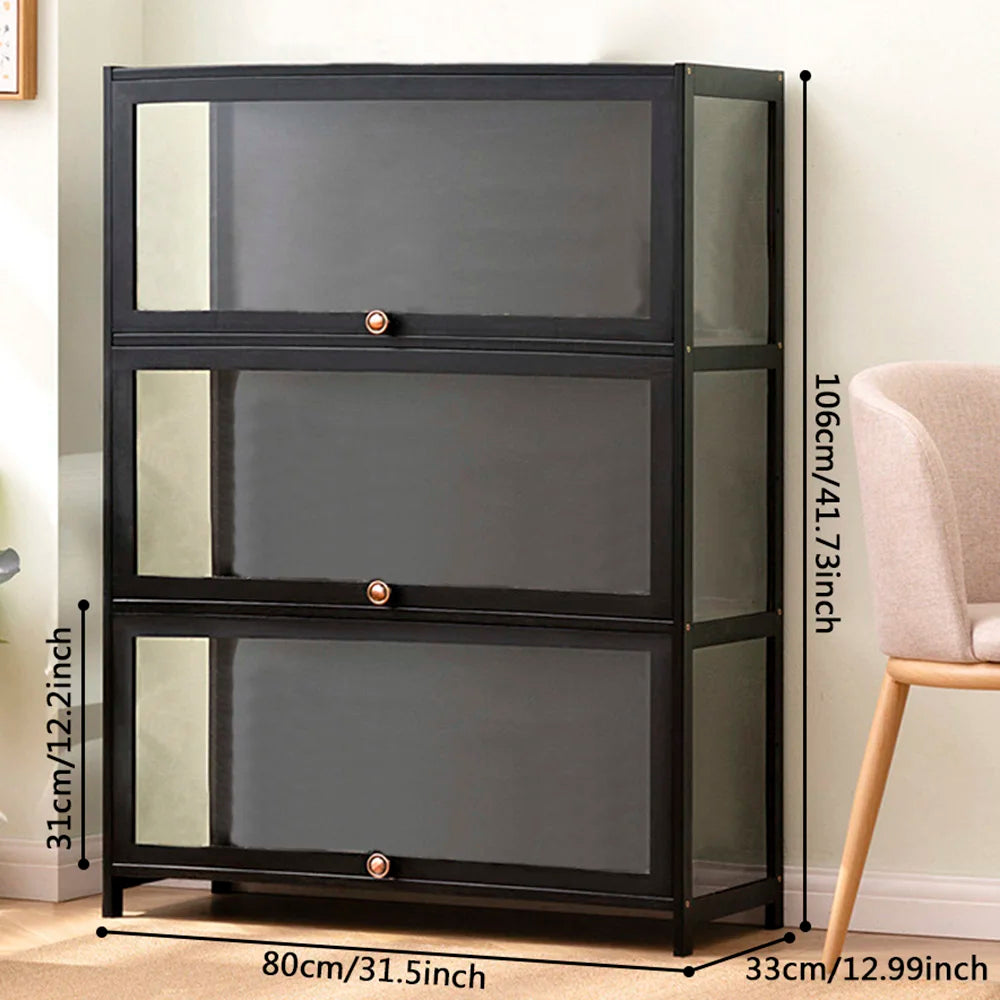 Acrylic Display Case for Anime Figures Collectibles with Detachable Shelves