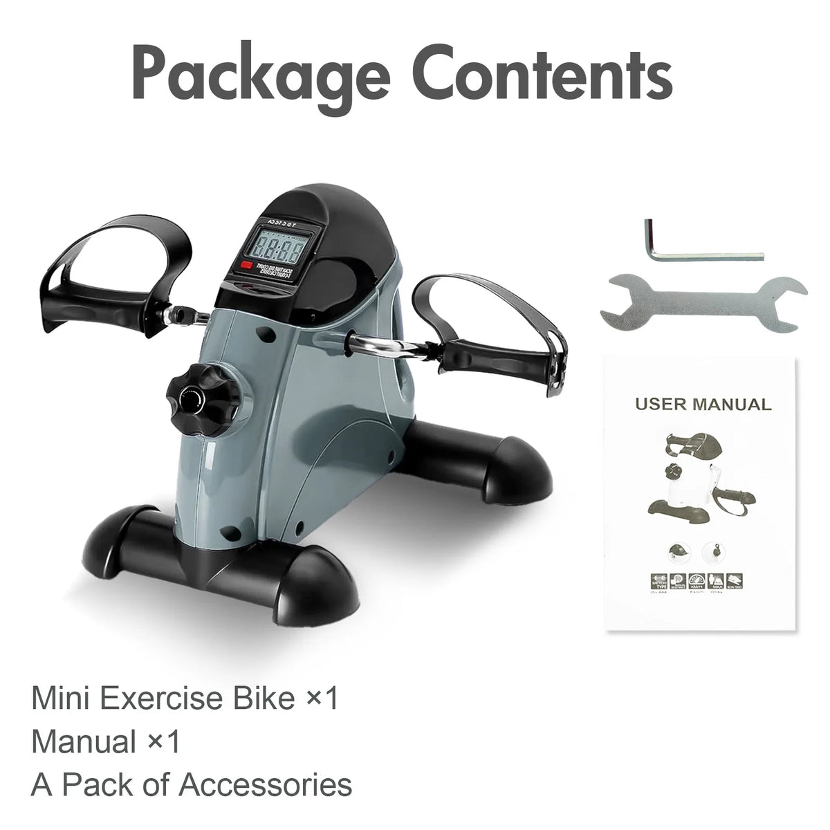 Mini Under Desk Pedal Exerciser With LCD Display For Home