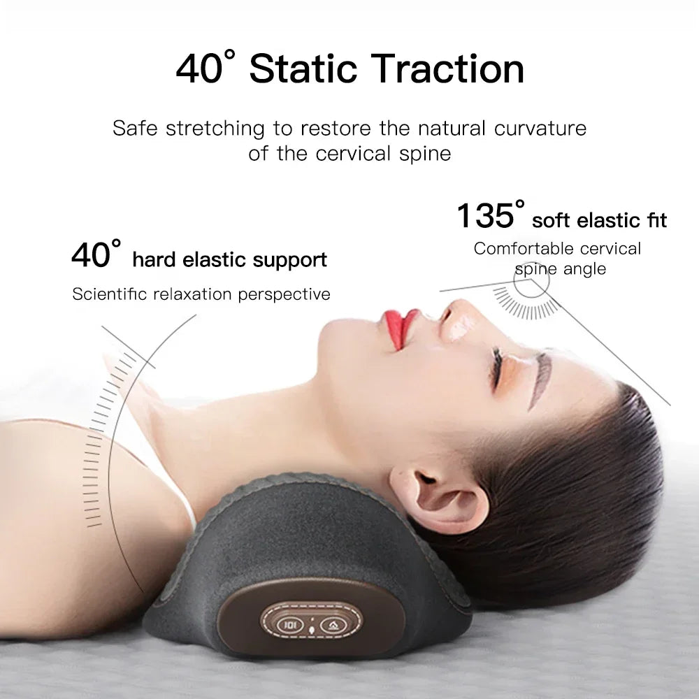 PAQIN Neck Massager Pillow Cervical Stretcher Heating Massage Support